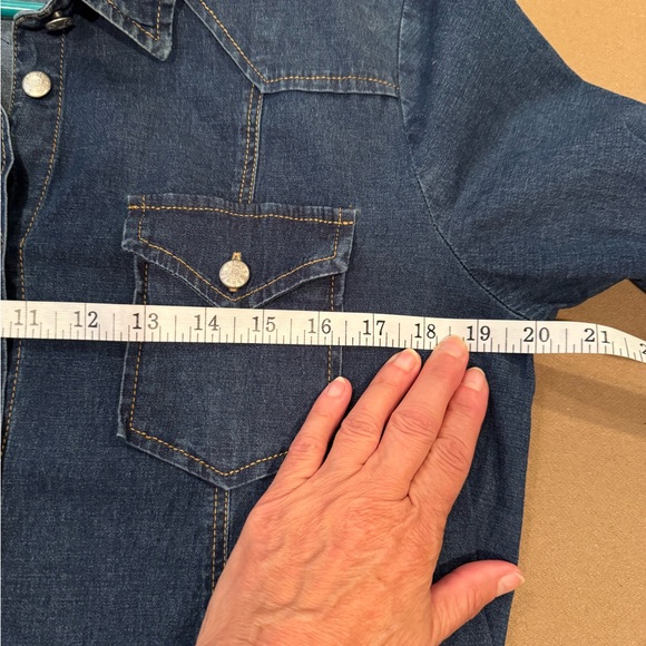 Shaft Made in Italy Annie Chambray Ombre Dress - size small - Picture 12 of 14